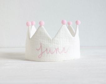 Personalized Name birthday crown, Girl's birthday, Blush Pink Birthday Custom Crown, Girl's birthday party, first birthday outfit