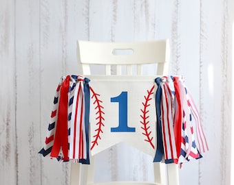 Baseball Highchair Banner, high chair banner baseball, Baseball birthday banner, 1st Birthday boy baseball decorations, baseball baby shower