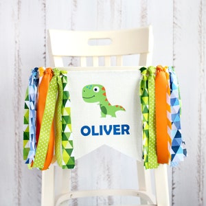 Dinosaur 1st birthday banner, Boy Birthday Decor, Personalized Baby Birthday Banner, Dino Party