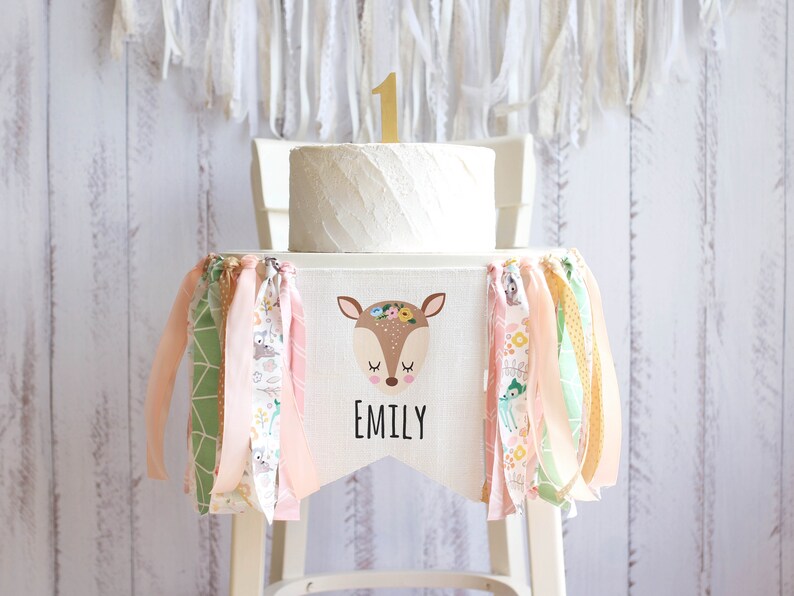 Personalized high chair banner high chair banner girl Boho Etsy