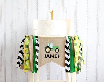 John Deere highchair banner, Tractor 1st Birthday Decor, Farm Highchair Banner, Tractor Banner, Farm Birthday, Farm Birthday Banner