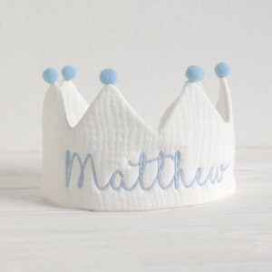 Personalized Name birthday crown, Boy's birthday, Baby Blue Birthday Custom Crown, Boy's birthday party, first birthday outfit