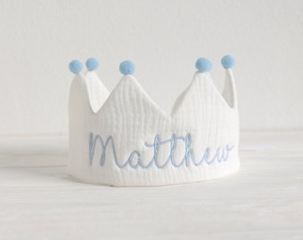 Personalized Name birthday crown, Boy's birthday, Baby Blue Birthday Custom Crown, Boy's birthday party, first birthday outfit