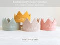 Personalized Muslin birthday crown, Party crown with Embroidered Name, Kids birthday party, First birthday outfit, Toddler fabric crown product logo