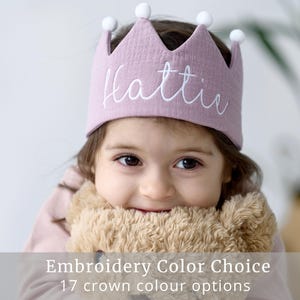 Personalized Name birthday crown, Girl's birthday, Blush Pink Birthday Custom Crown, Girl's birthday party, first birthday outfit