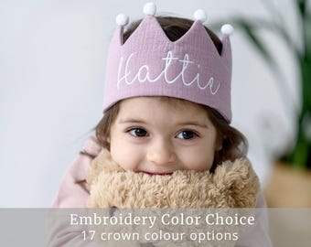 Personalized Name birthday crown, Girl's birthday, Blush Pink Birthday Custom Crown, Girl's birthday party, first birthday outfit