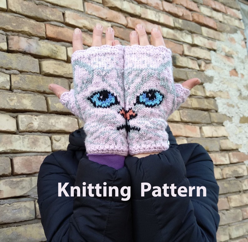 Cat Arm Warmers KNITTING PATTERN Etsy