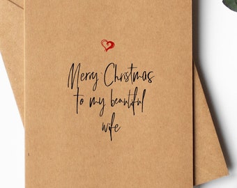 Christmas Card for Wife | Merry Christmas to my beautiful wife