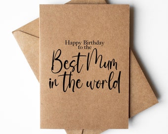 Birthday Card for Mum | Best Mum in the world