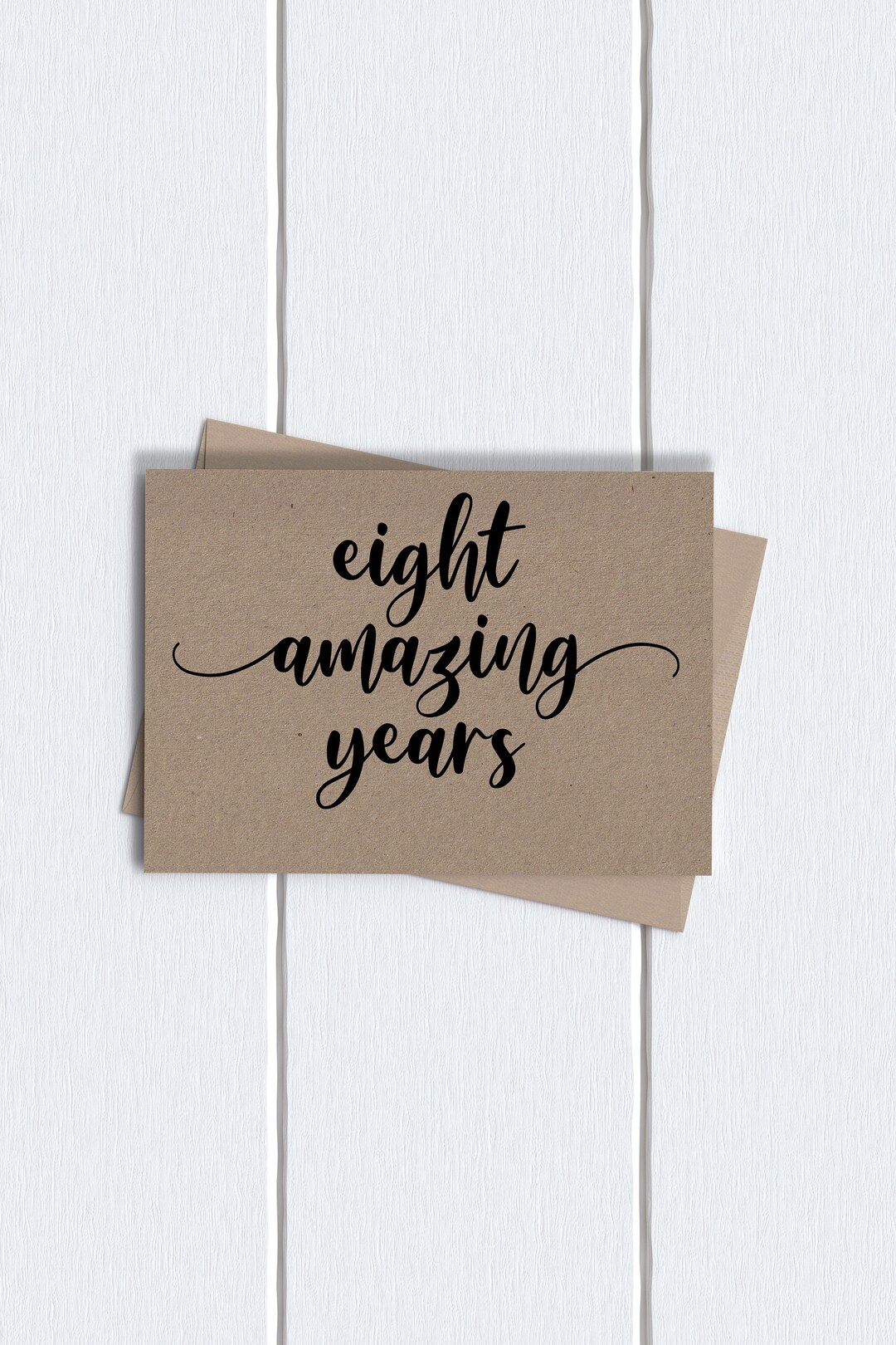 8th Anniversary Card Eight Year Anniversary Card Eight - Etsy UK