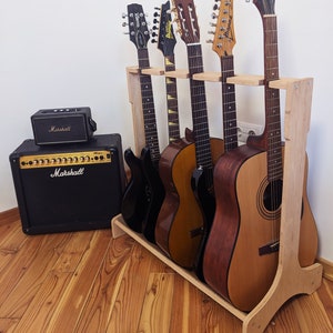 Acoustic Guitar Stand, Hand Built Engraved Wood Guitar Stand, Stand for Electric Guitars, Custom Guitar Stand, Classical Guitar Stand, Gift