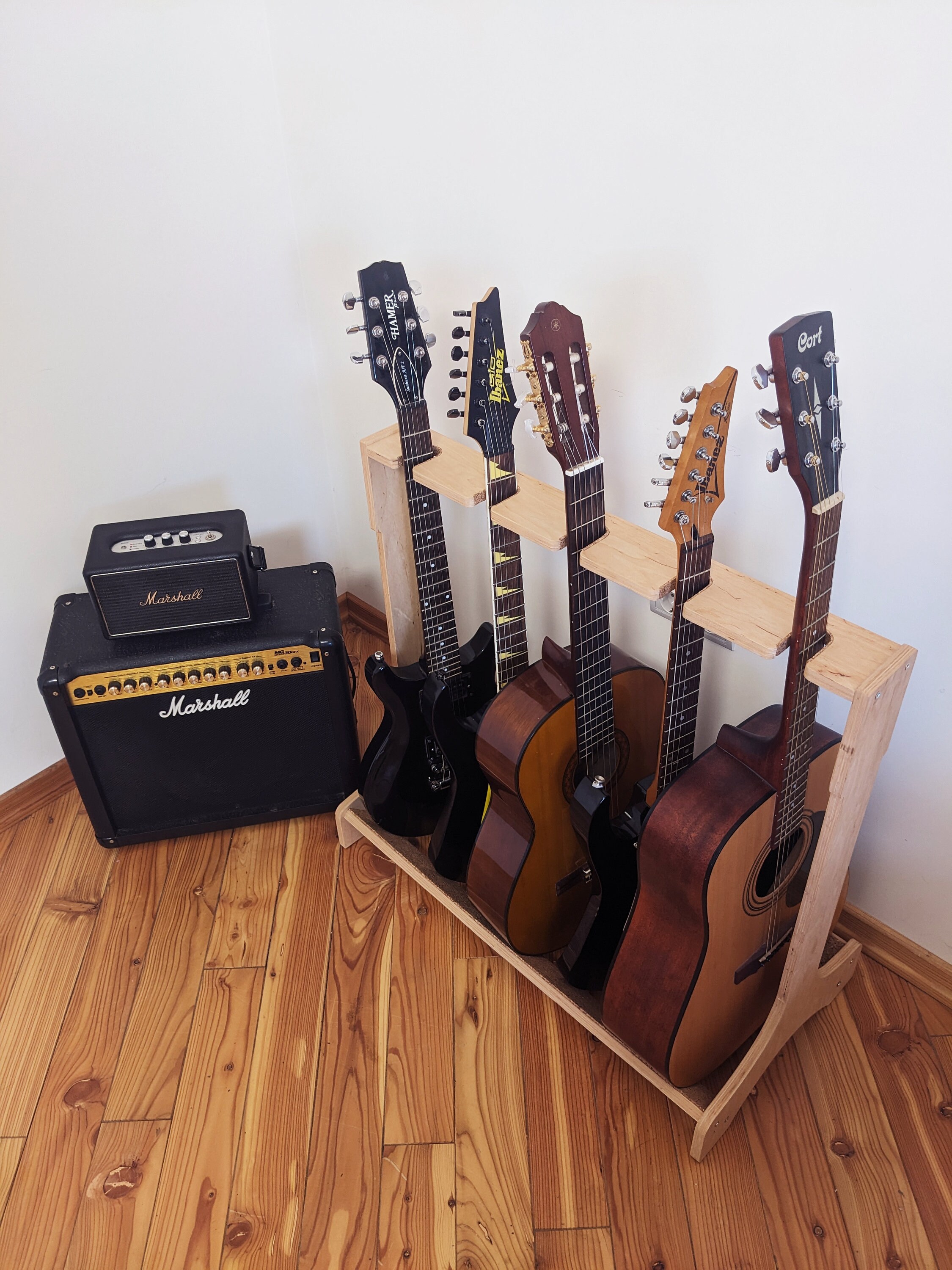 Acoustic Guitar Stand, Hand Built Engraved Wood Guitar Stand, Stand for ...