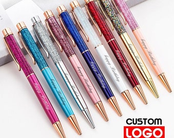 Personalized Glitter Pen, Custom Engraved Name, Wedding Favor