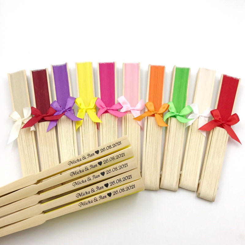 Hand Fan Wedding, Hand fans Personalized, Hand Fan folding, Hand Fans Bulk,Custom Hand fan gift,Bridal Shower gift, Fan with Ribbon bow