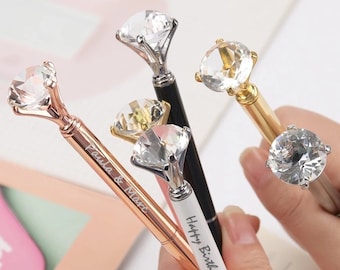 Personalized Diamond Pen, Engraved Name/Date, Wedding Favors