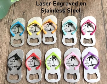 Personalisierte Flip Flop Flaschenöffner, Hochzeit Strandbevorzugungen