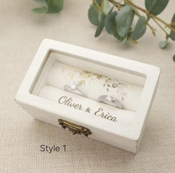 Buy Ring Box Wedding,custom Ring Box,ring Box Personalized - Main Image