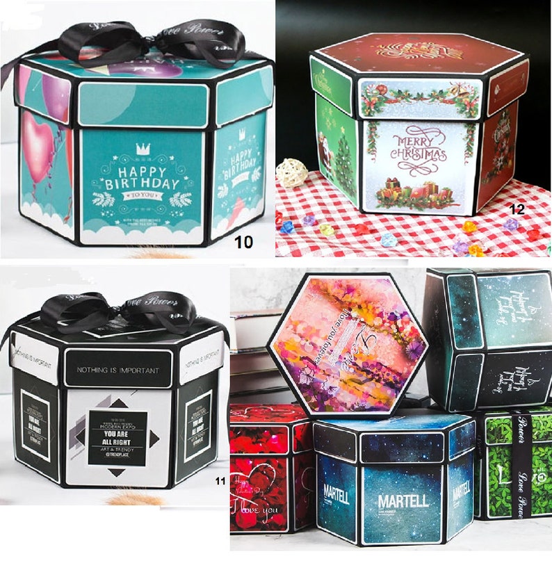 Explosion Box Exploding Box Explosion gift box perfect Gift Etsy