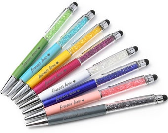 Personalized Crystal Pen, Engraved Monogram Pen, Bridesmaid Gift