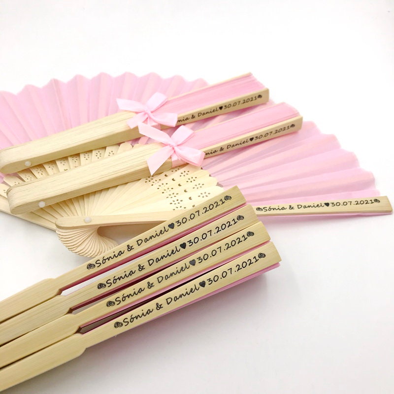 Hand Fan Wedding, Hand fans Personalized, Hand Fan folding, Hand Fans Bulk,Custom Hand fan gift,Bridal Shower gift, Fan with Ribbon bow