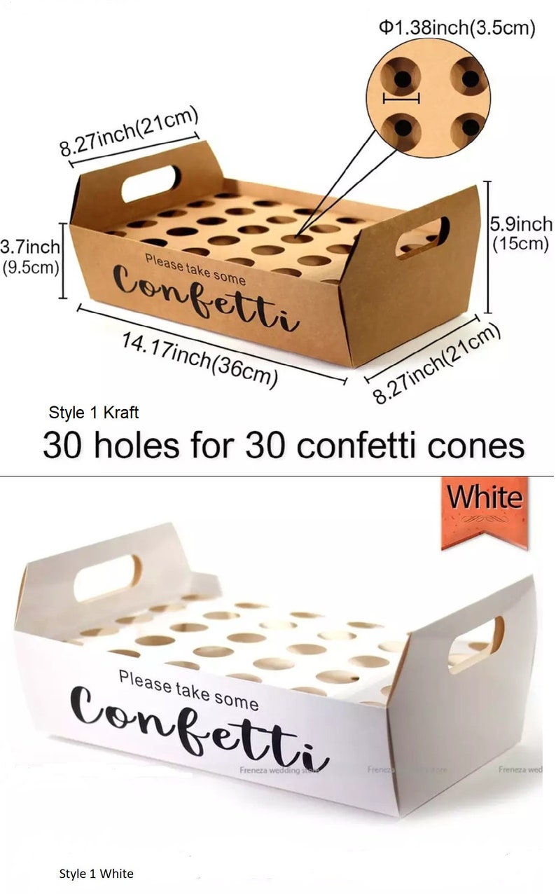 Wedding Confetti Cone Holder Confetti Cone Tray Set 30 Etsy UK