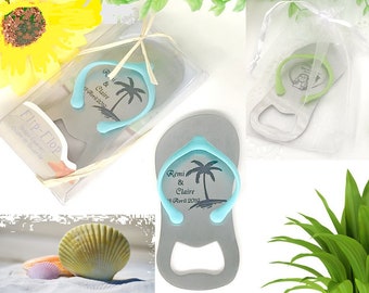 Personalisierte Flip Flop Flaschenöffner, Hochzeit Strandbevorzugung