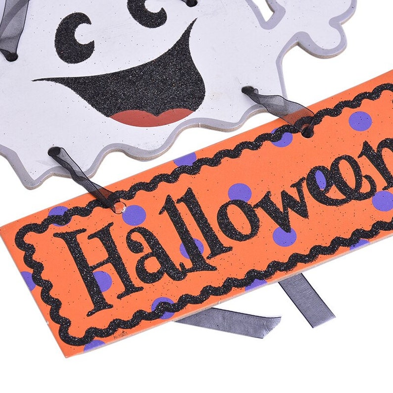 Halloween Decoration Door Hanging Decor Happy Halloween Door Etsy