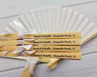 Abanicos de seda personalizados,Abanicos Boda,Grabado de regalo,Matrimonios,Bodas,Cada abanico viene con bolsa de Organza