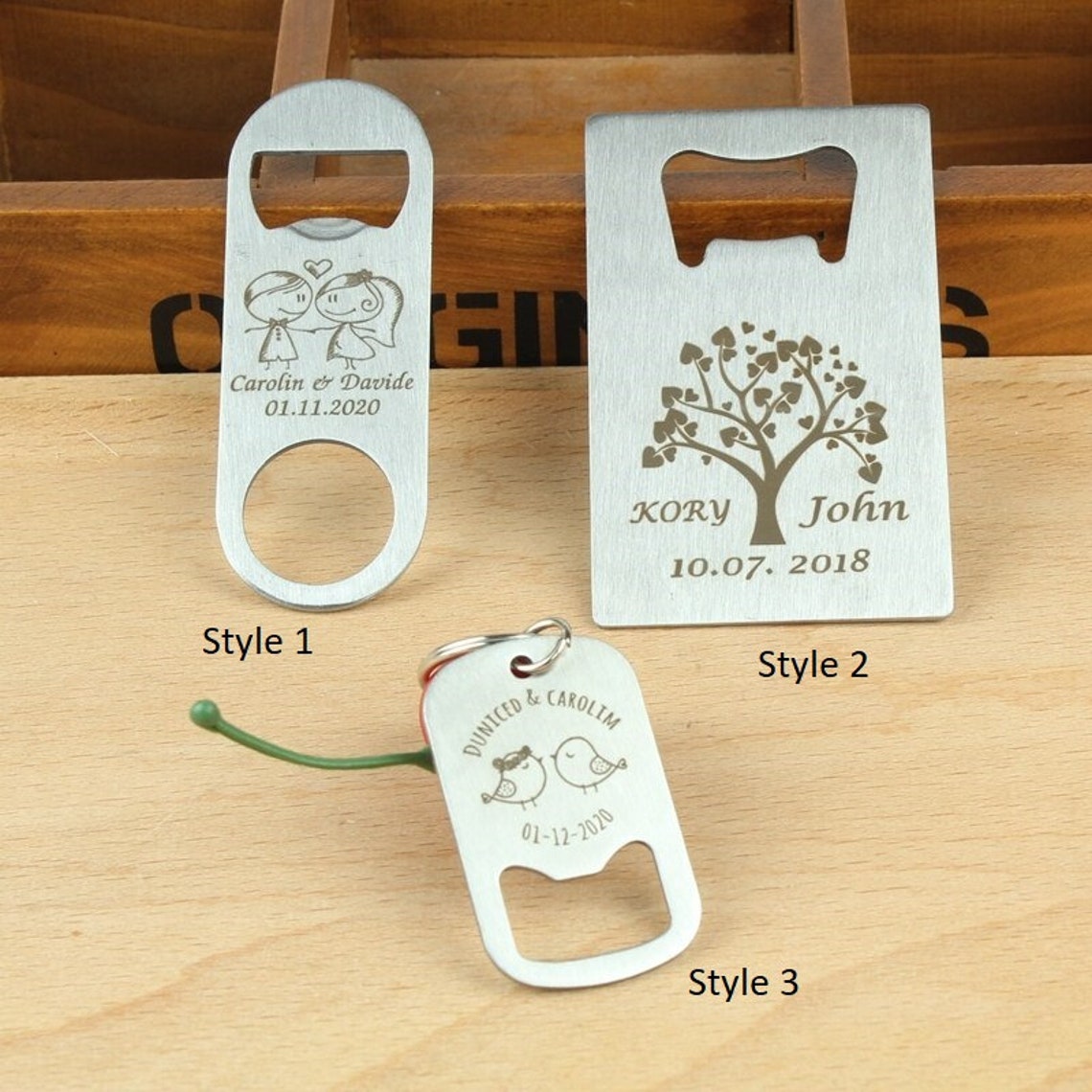 10 Personalized Engraved Bottle Opener Wedding Favor Bottle Etsy