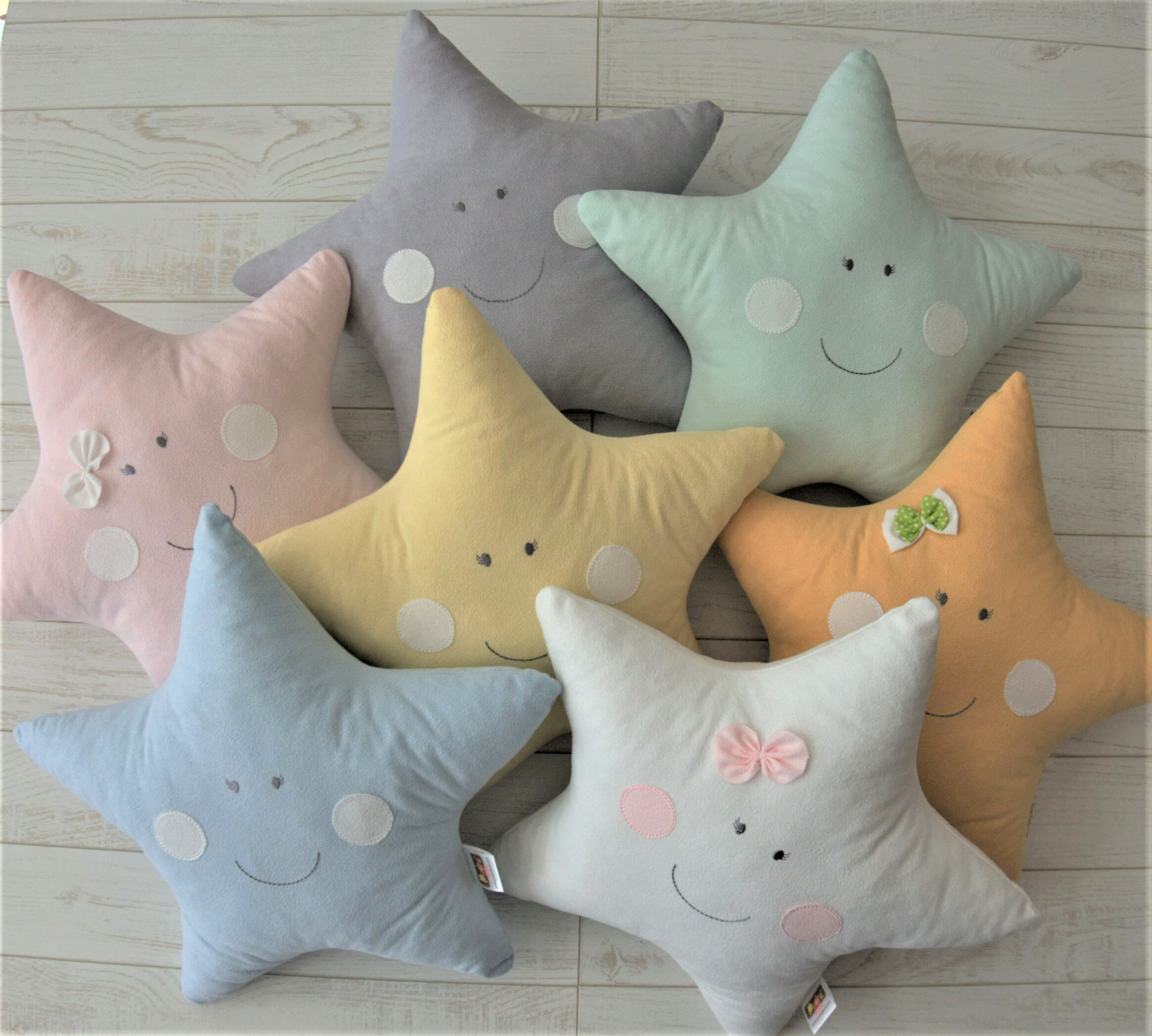 Star shaped handmade pillow for baby's and kid's room Etsy