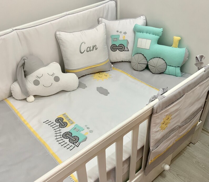 train nursery bedding
