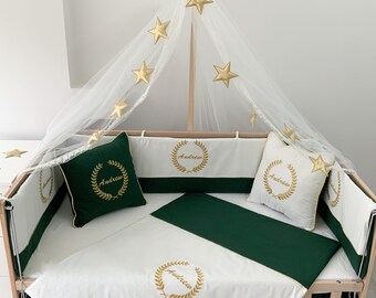 emerald green crib sheet