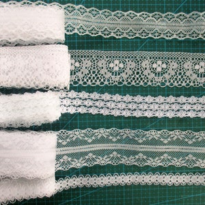 10 Meter White Lace Set, Spitzenkollektion, Spitzenbandbündel, 5 Arten x 2 Meter jeweils