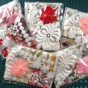 Shabby Chic Journal Paket, Verschiedene Nähset für Journalkarten, Inspiration Kreativkit, Handgeripptes Band und Verschönerungspaket