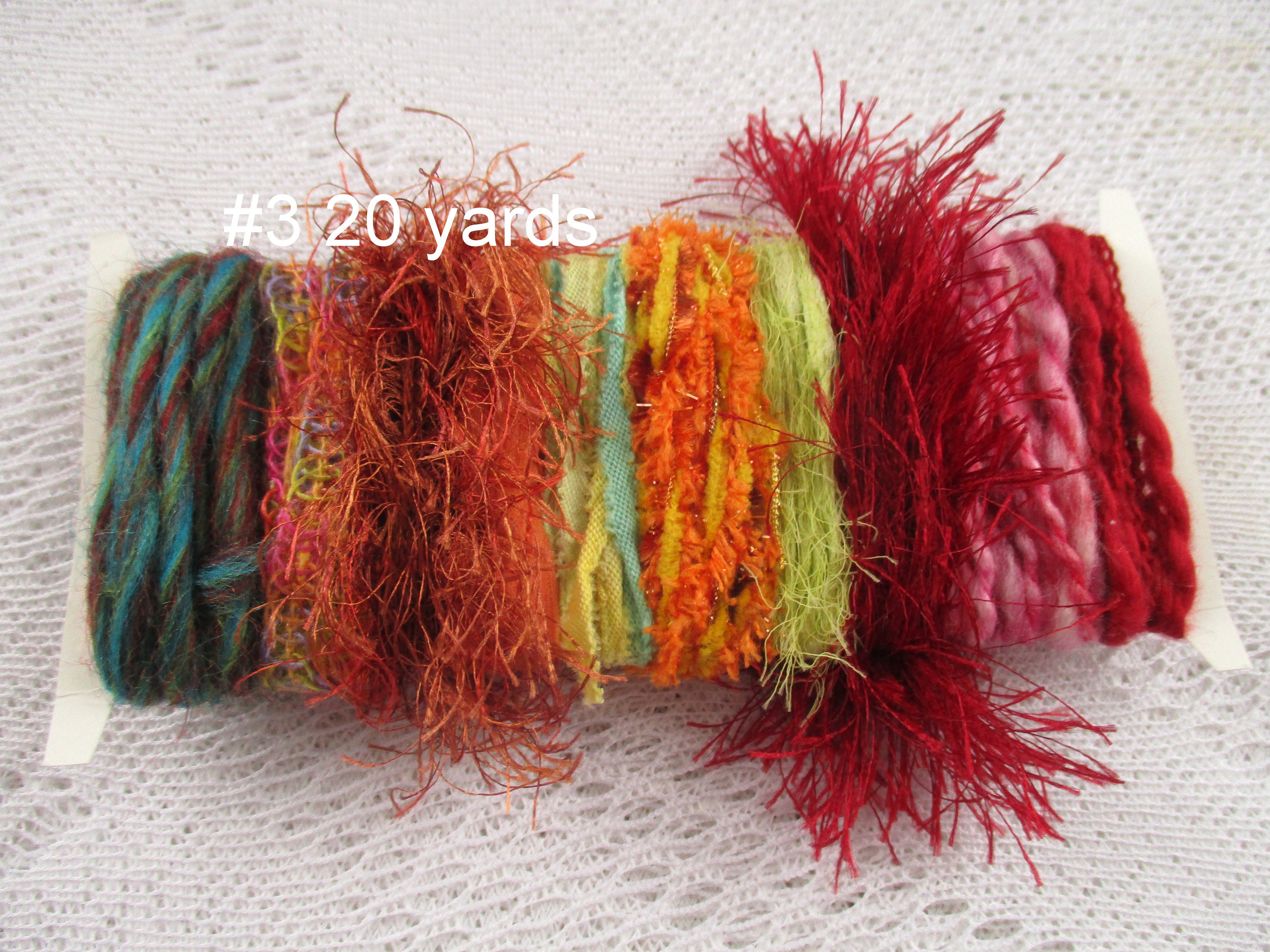 アートヤーン アートヤーンバンドル：秋の織り糸サンプルパック（10～20ヤード