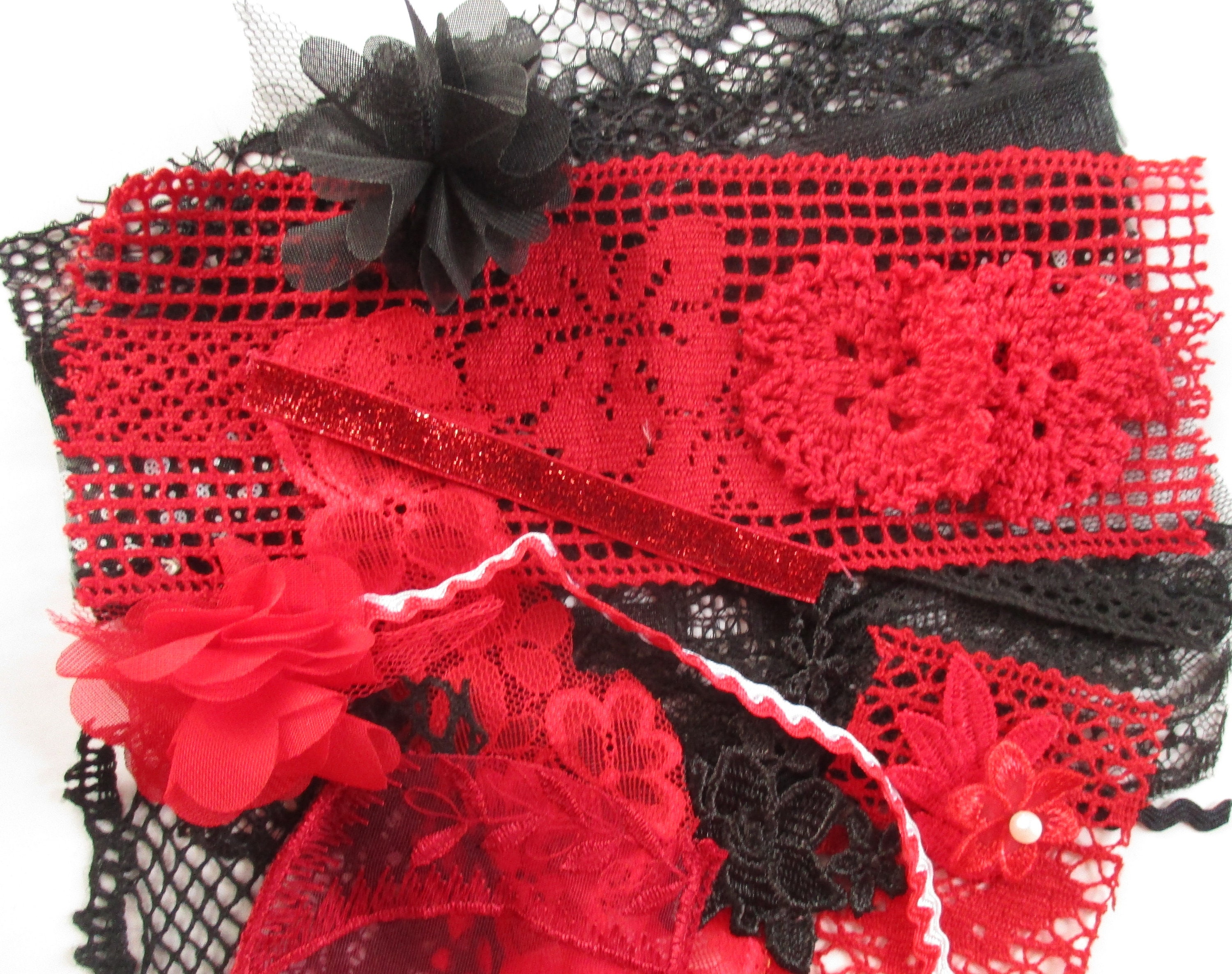 red and black laces