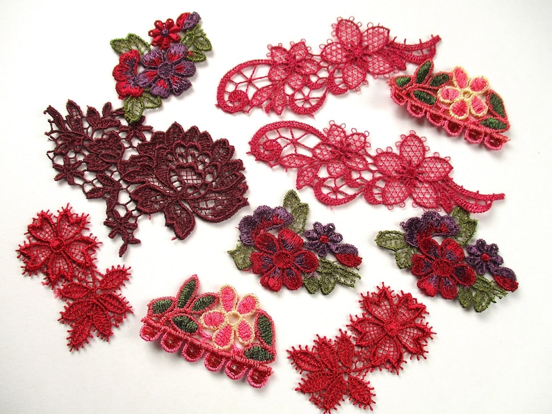 Venise Lace Kit Lace Trim Appliques Crazy Quilt Lace Etsy
