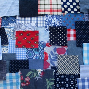 Fabric set for slow stitching DIY Kit for Meditation Embroidery 50 pcs