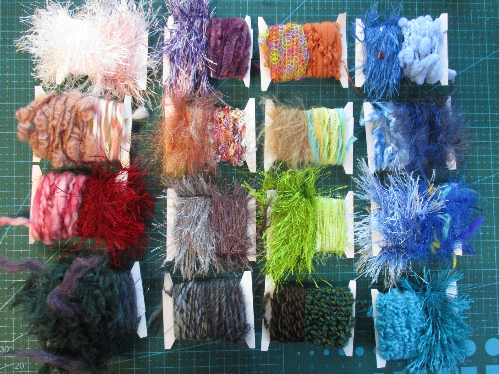Textured Art Yarn Samples Random Novelty Fiber Art Yarn Grab Etsy