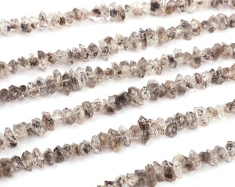 16'' AAA Quality Herkimer Diamond Quartz Beads, Nugget Faceted Raw Gemstone Beads,  7x9 mm Beads, Herkimer Diamond Raw Beads, Gemstone Beads