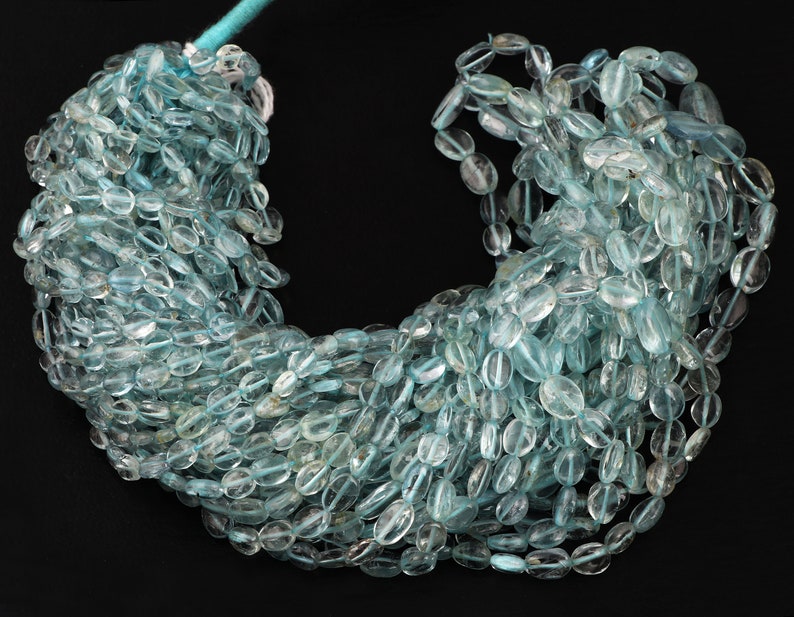 AAA Natural Aquamarine Smooth Oval Shape Beads,Aquamarine Oval Beads,Aquamarine Plain beads,Wholesale Beads,Aquamarine Beads,Aqua Color Bead