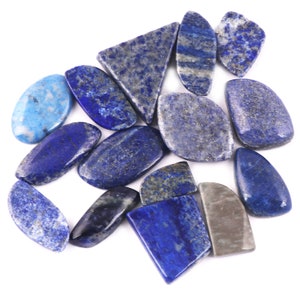 15 Pcs Lot Lapis Lazuli Mix Shape Gemstone, Blue Lazuli Calibrated Stone, Lazuli Cabochon, AAA Quality Lapis Lazuli, 12x20-25x39mm ,369 Cts