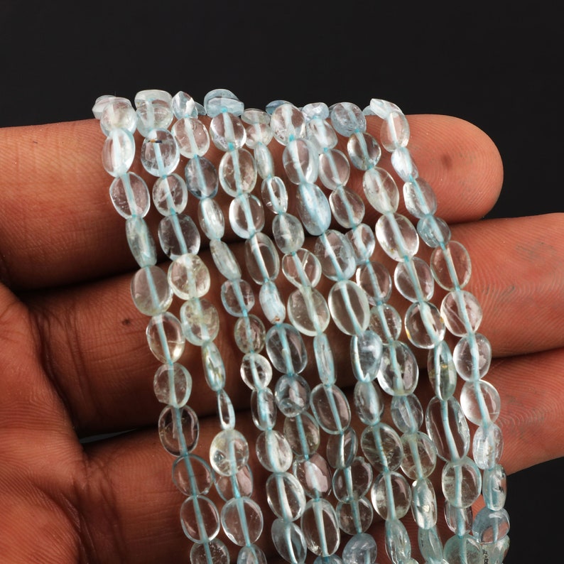 AAA Natural Aquamarine Smooth Oval Shape Beads,Aquamarine Oval Beads,Aquamarine Plain beads,Wholesale Beads,Aquamarine Beads,Aqua Color Bead
