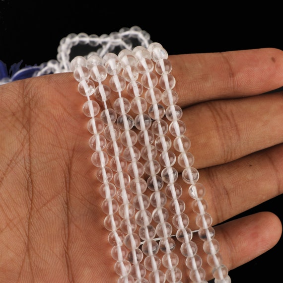 Beautifull Natural Crystal Quartz Round Gemstone Beads Wholesaler