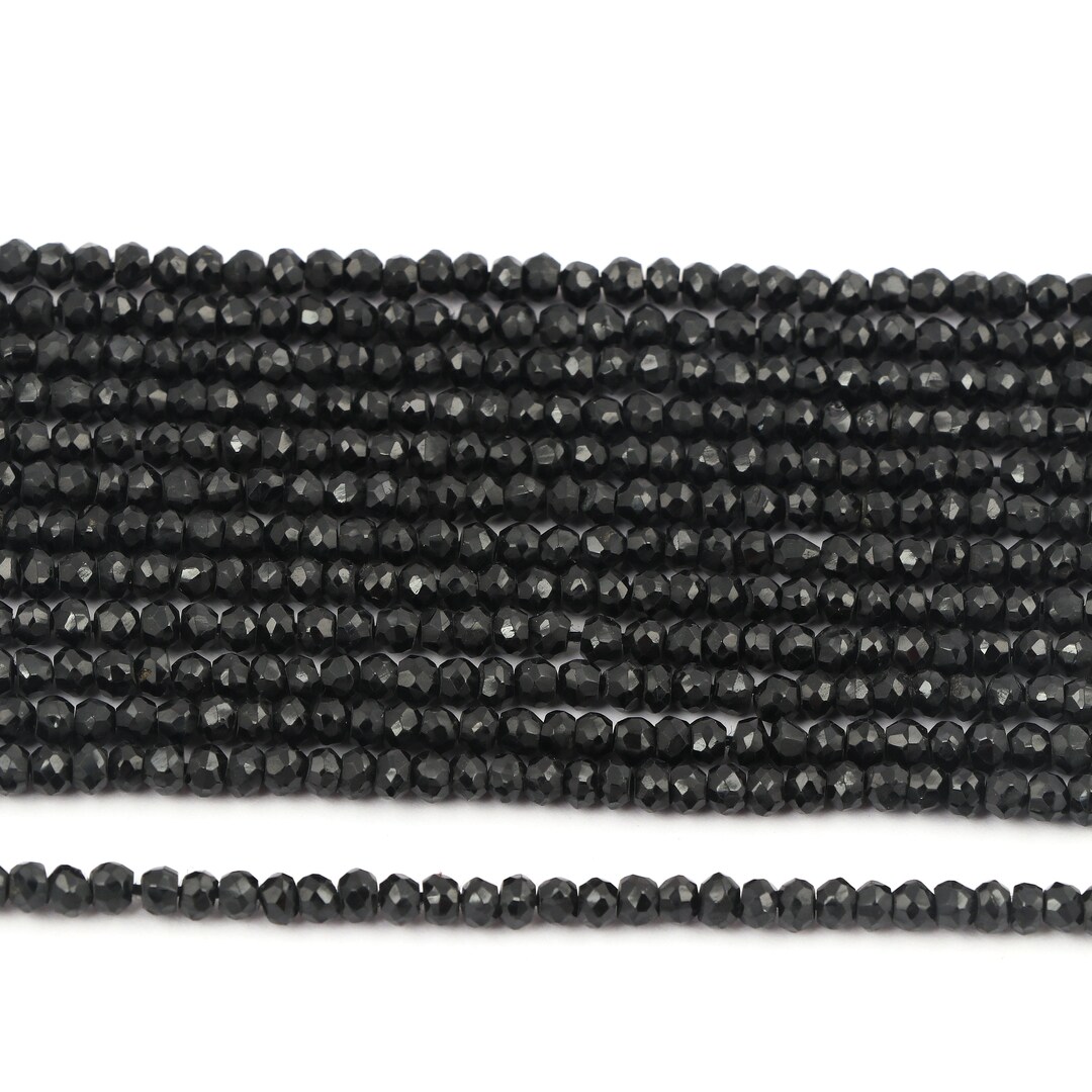 Spectacular Black Spinel Facet Bead Gilded Silver Statement Necklace For Sale at