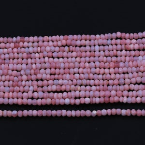 2.5mm Natural Pink Opal Faceted Round Beads - 33cm Strand, AAA Quality, For Jewelry Making