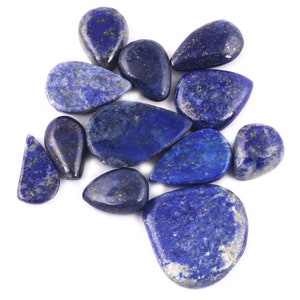 12 Pcs Lot Lapis Lazuli Mix Shape Gemstone, Blue Lazuli Calibrated Stone, Lazuli Cabochon, AAA Quality Lapis Lazuli, 14x17-2x29mm ,190 Cts