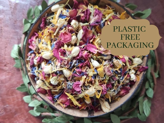 Dried Flower Petals Red Rose Petals Certified Organic Plastic Free Flower  Confetti Calendula Nature Play Sensory Play 