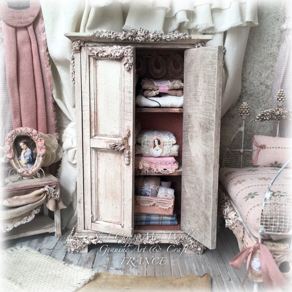 Figurine Commode à Bijoux Shabby Chic – Femme, Jaune, 42 Cm, 3 Kg