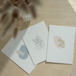 Set of 3 postcards "lovely nature" • decoration • birthday • gift